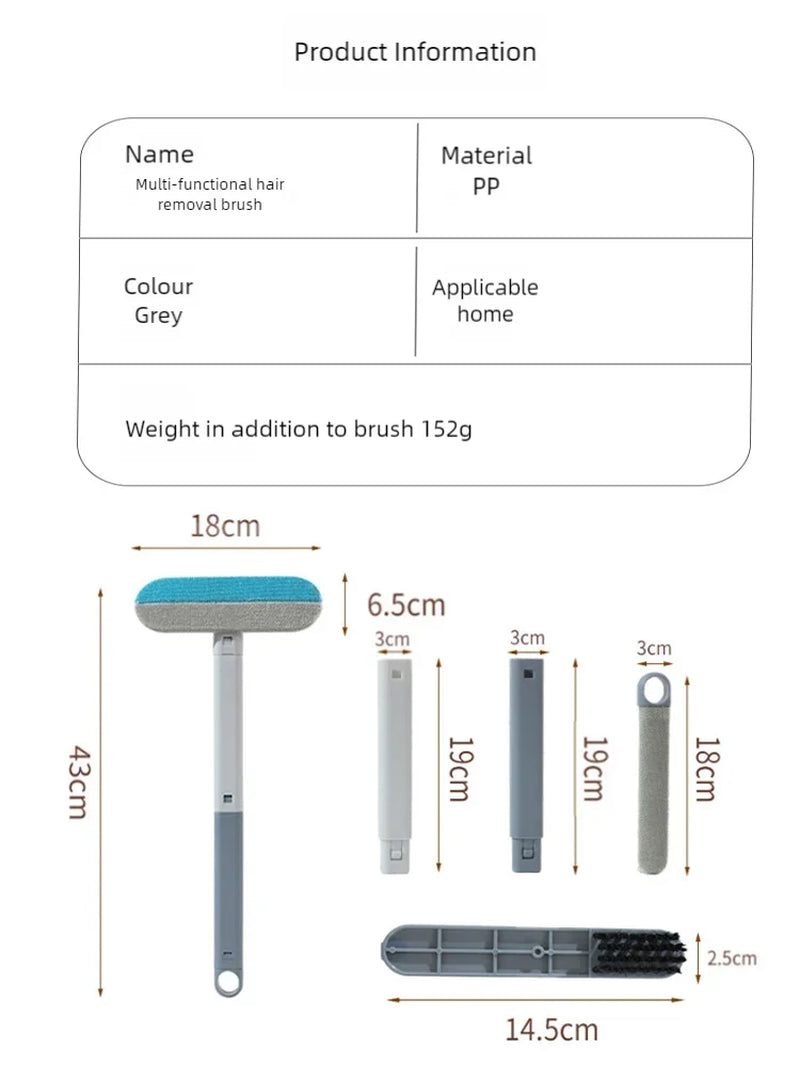 4 in 1 Multifunctional Pet Hair Removal Tool Reusable Lint Remover Cat Dog Fur Cleaner for Sofa Couch Car Clothes Carpet Bed